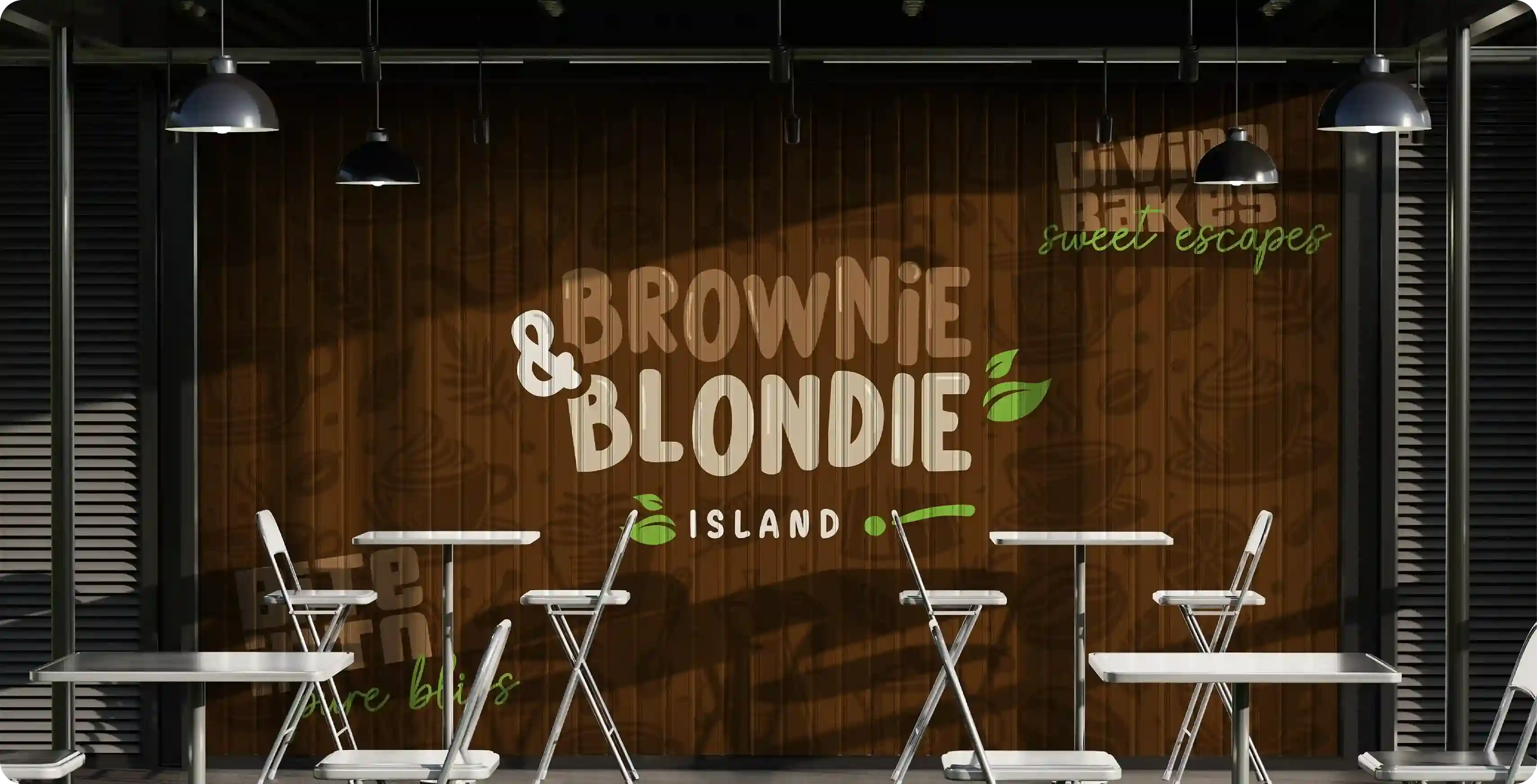 Brownie&Blondie wall branding poster