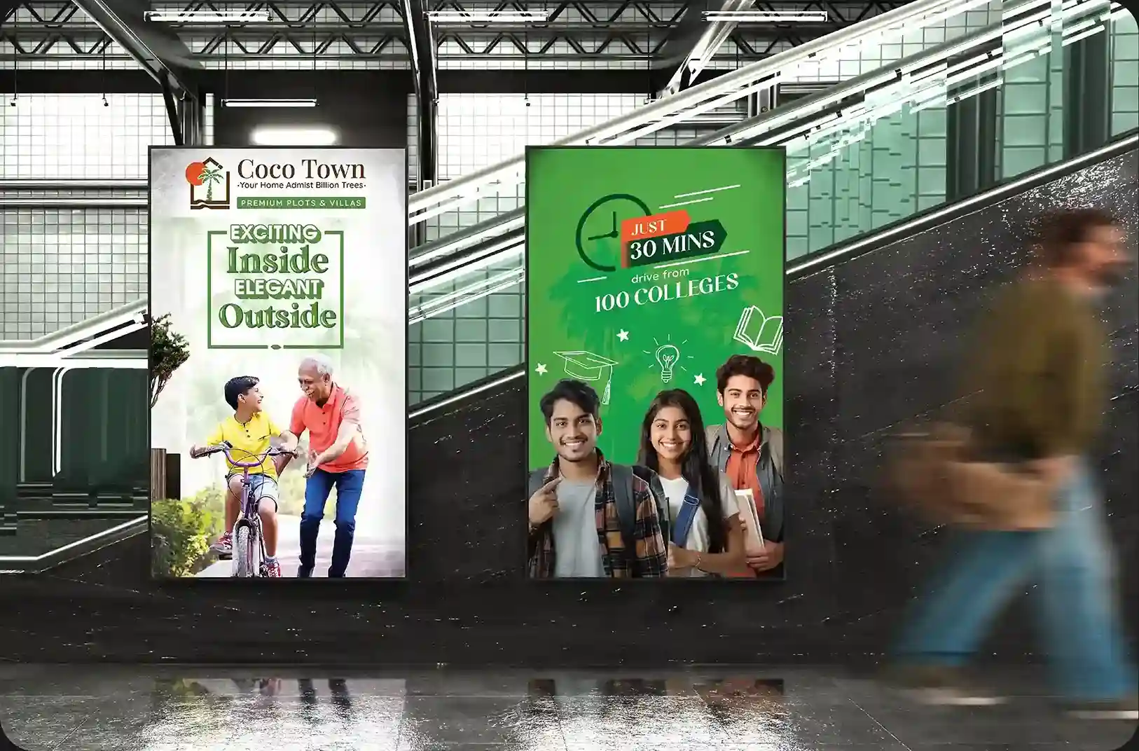 cocotown Escalator-billboard